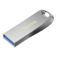 SanDisk Ultra Luxe, 64 GB, USB Typ-A, 3.2 Gen 1 (3.1 Gen 1), 150 MB/s, Ohne Deckel, Silber