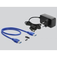 Delock 42612, HDD-Gehäuse, 3.5 Zoll, SATA, 5 Gbit/s, USB Konnektivität, Schwarz