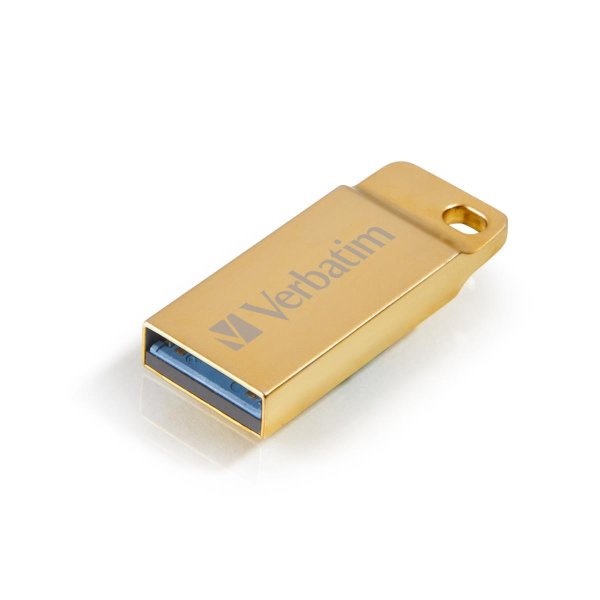 Verbatim Metal Executive - USB 3.0-Stick 16 GB - Gold, 16 GB, USB Typ-A, 3.2 Gen 1 (3.1 Gen 1), Ohne Deckel, 3,6 g, Gold