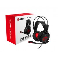 MSI DS502 GAMING HEADSET, Kabelgebunden, Gaming, 20 - 20000 Hz, Kopfhörer, Schwarz, Rot