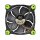 Thermaltake Riing 14, Ventilator, 14 cm, 1400 RPM, 28,1 dB, 51,15 cfm, Schwarz, Grün