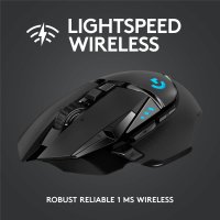 Logitech G G502 Lightspeed, rechts, RF Wireless, 25600 DPI, 1 ms, Schwarz