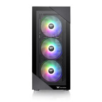 Thermaltake View 200 TG ARGB, Midi Tower, PC, Schwarz,...