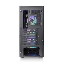 Thermaltake S200 TG ARGB, Midi Tower, PC, Schwarz, ATX, micro ATX, Mini-ITX, SPCC, Gehärtetes Glas, 16,6 cm