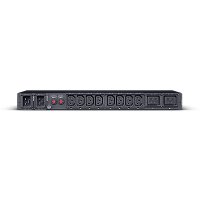 CyberPower Systems CyberPower PDU24005, Rackmount 1U, ATS PDU, Metered, ATS Eingang (2)230V/16A IEC-320 C20, Ausgang IEC-320 C19 (2) + IEC-320 C13 (8), Messgerät, 1U, Einphasig, Horizontal, Stahl, Schwarz