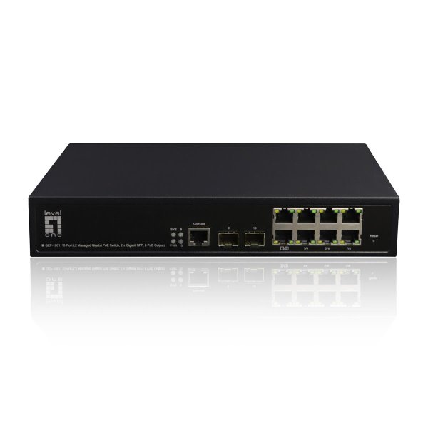 LevelOne GEP-1061, Managed, L2, Gigabit Ethernet (10/100/1000), Power over Ethernet (PoE), Rack-Einbau