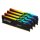 Kingston FURY Beast 128 GB 5200 MT/s DDR5 CL40 DIMM (4er-Kit) RGB XMP, 128 GB, 4 x 32 GB, DDR5, 288-pin DIMM