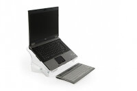 Bakker Q-note 350 Notebook Stand, Laptop-Ständer, Transparent, Kunststoff, Stahl, 25,4 cm (10"), 50,8 cm (20"), 110 - 230 mm