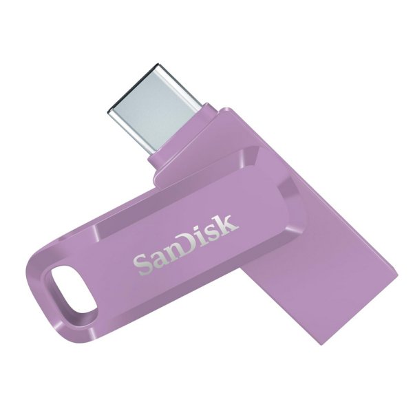 SanDisk Ultra Dual Drive Go USB 256GB, 256 GB, USB Type-A / USB Type-C, 3.2 Gen 1 (3.1 Gen 1), 400 MB/s, Drehring, Lavendel