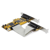 StarTech.com 8 Port Serielle RS232 PCI Express Schnittstellenkarte mit 16550 UART, PCIe, Seriell, Full-height / Low-profile, RS-232, Gelb, CE, FCC, TAA