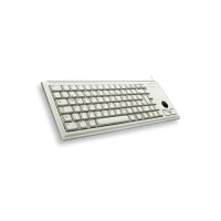 Cherry G84-4400 TRACKBALL Kabelgebundene Tastatur, PS2, Hell Grau (QWERTZ - DE), Volle Größe (100%), Kabelgebunden, PS/2, QWERTZ, Grau