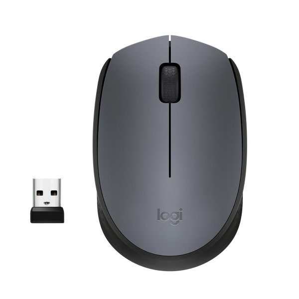 Logitech M170 Grey-K, Beidhändig, Optisch, RF Wireless, 1000 DPI, Grau