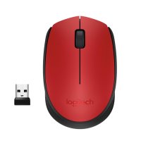 Logitech M171 Red-K, Beidhändig, Optisch, RF...