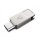 V7 VF3128GTC, 128 GB, USB Type-A / USB Type-C, 3.2 Gen 1 (3.1 Gen 1), 150 MB/s, Drehring, Silber