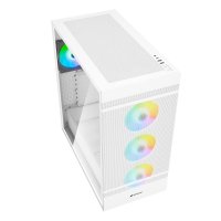 Sharkoon REBEL C50 RGB ATX, Full Tower, PC, Weiß, ATX, micro ATX, Mini-ITX, Metall, Gehärtetes Glas, Multi