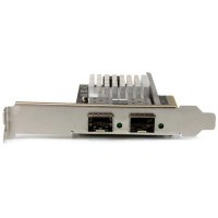 StarTech.com 2 Port 10G LWL Netzwerkkarte mit offenem SFP+ - PCIe, Intel Chip, Eingebaut, Kabelgebunden, PCI Express, Faser, 20000 Mbit/s, Schwarz, Metallisch