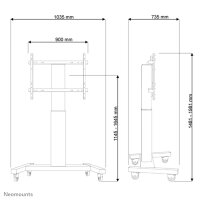 Neomounts Motorisierter Bodenständer, 130 kg, 106,7...