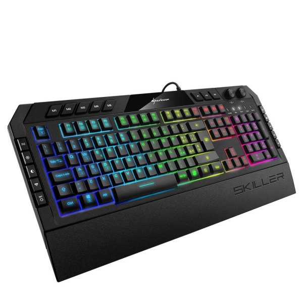 Sharkoon Skiller SGK5, Volle Größe (100%), Kabelgebunden, USB, RGB-LED, Schwarz