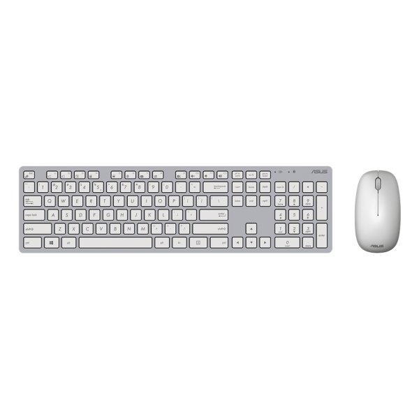 ASUS W5000, Volle Größe (100%), Kabellos, RF Wireless, QWERTZ, Grau, Weiß, Maus enthalten