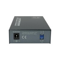 LevelOne Gigabit RJ45 zu SC Mediakonverter, PoE PSE, Multi-Mode Glasfaser, 0.5km, 1000 Mbit/s, IEEE 802.3, IEEE 802.3ab, IEEE 802.3af, IEEE 802.3at, IEEE 802.3u, IEEE 802.3x, IEEE 802.3z, 10,100,1000 Mbit/s, 10BASE-T, 100BASE-T, 1000BASE-T, Voll, Halb, SC