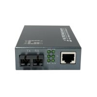 LevelOne Gigabit RJ45 zu SC Mediakonverter, PoE PSE,...