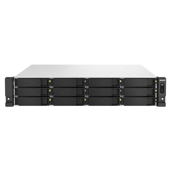 QNAP TS-H1887XU-RP, NAS, Rack (2U), Intel Xeon E, E-2336, Schwarz, Weiß