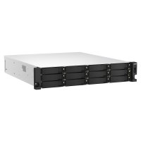 QNAP TS-H1887XU-RP, NAS, Rack (2U), Intel Xeon E, E-2336, Schwarz, Weiß