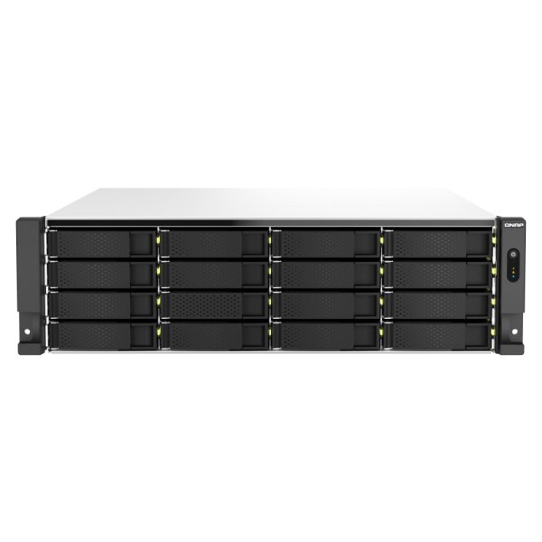 QNAP TS-H2287XU-RP, NAS, Rack (3U), Intel Xeon E, E-2378, Schwarz, Weiß