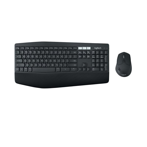 Logitech MK850 Performance, Volle Größe (100%), Kabellos, RF Wireless + Bluetooth, QWERTY, Schwarz, Maus enthalten