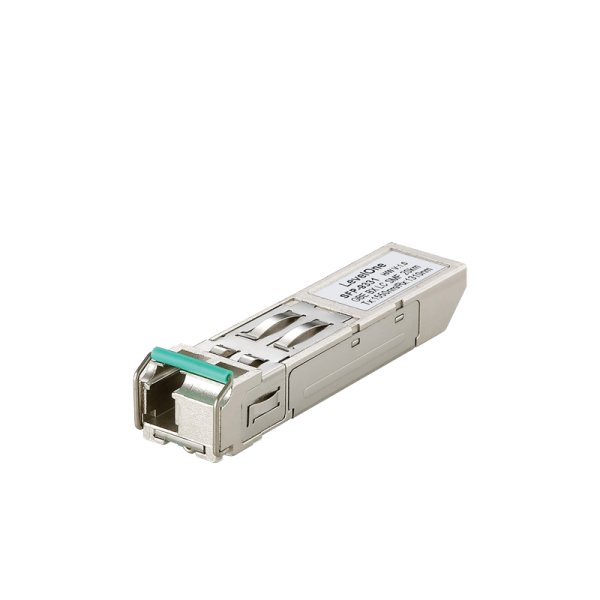 LevelOne 1.25G Single-Mode BIDI SFP Transceiver 20km, TX/RX mit 1550/1310nm, Faseroptik, 1250 Mbit/s, SFP, LC, 9/125 µm, 20000 m