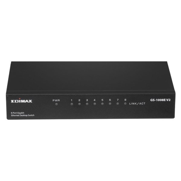 Edimax GS-1008E V2, Unmanaged, Gigabit Ethernet (10/100/1000), Wandmontage