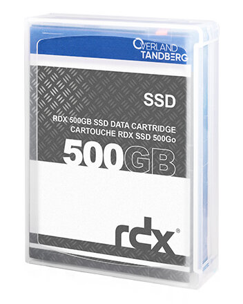 Overland-Tandberg O-T RDX SSD 500GB Kassette, RDX-Kartusche, RDX, 500 GB, FAT32, NTFS, exFAT, ext4, Schwarz, RDX QuikStor