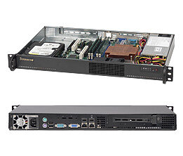 Supermicro SuperChassis 510-203B, Rack, Server, Schwarz, 1U, HDD, LAN, Leistung, USA - UL, FCC, CUL, CCC, EN 60950/IEC 60950, CE, TUV, 80Plus