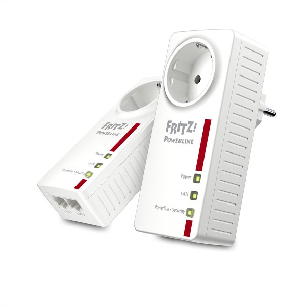 AVM FRITZ!Powerline 1220 Set, 1200 Mbit/s, Typ F, Gigabit Ethernet, 10,100,1000 Mbit/s, 3 W, 1 W