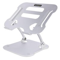 StarTech.com Tisch Laptopständer - Laptoperhöhung aus Aluminium, Tragbar, Faltbar, Schwenkbar - Tragkraft 10kg - Laptophalterung - Höhenverstellbarer Ergonomischer Notebookständer, Laptop-Ständer, Silber, Aluminium, 10 kg, 33,2 - 120 mm, 226 mm