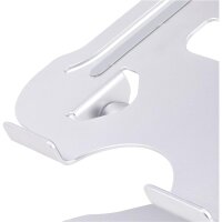 StarTech.com Tisch Laptopständer - Laptoperhöhung aus Aluminium, Tragbar, Faltbar, Schwenkbar - Tragkraft 10kg - Laptophalterung - Höhenverstellbarer Ergonomischer Notebookständer, Laptop-Ständer, Silber, Aluminium, 10 kg, 33,2 - 120 mm, 226 mm