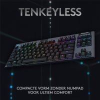 Logitech G G915 TKL, Kabelgebunden, USB, Mechanischer Switch, QWERTY, RGB-LED, Karbon