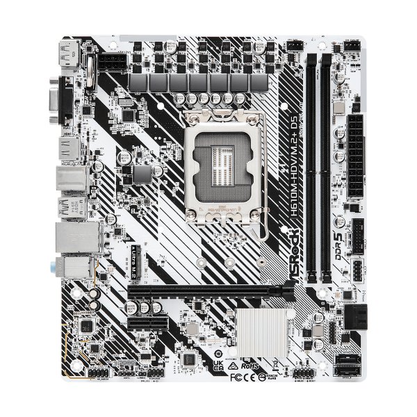 ASRock H610M-HDV/M.2+ D5, Intel, LGA 1700, DDR5-SDRAM, 96 GB, DIMM, Zweikanalig