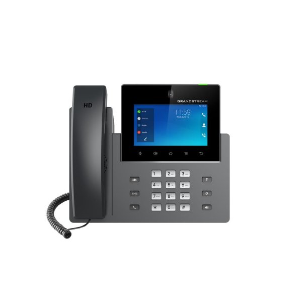 Grandstream GXV3350, IP-Telefon, Schwarz, Kabelgebundenes Mobilteil, Android, Im Band, Außerhalb des Bandes, SIP-Info, 16 Zeilen