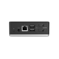 V7 Universal USB-C Docking Station mit 2x HDMI, 3,5 mm Audio Combo Ein-/Ausgang, Gigabit Ethernet, 3x USB 3.1 und 85 W Stromversorgung, USB Typ-C, Schwarz