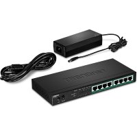 TRENDnet TPE-TG84, Unmanaged, Gigabit Ethernet (10/100/1000), Vollduplex, Power over Ethernet (PoE), Wandmontage