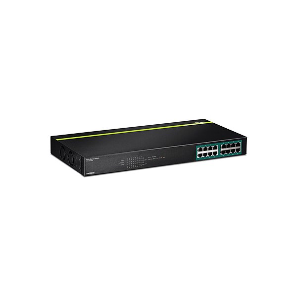 TRENDnet TPE-TG160G, Unmanaged, L2, Gigabit Ethernet (10/100/1000), Power over Ethernet (PoE), Rack-Einbau, 1U