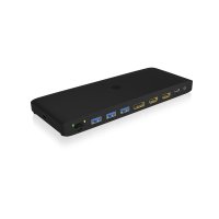 ICY BOX IB-DK2416-C 11-in-1 USB Type-C DockingStation mit dreifacher Videoausgabe, Kabelgebunden, 65 W, 10,100,1000 Mbit/s, Schwarz, MicroSD (TransFlash), SD, 3840 x 2160 Pixel