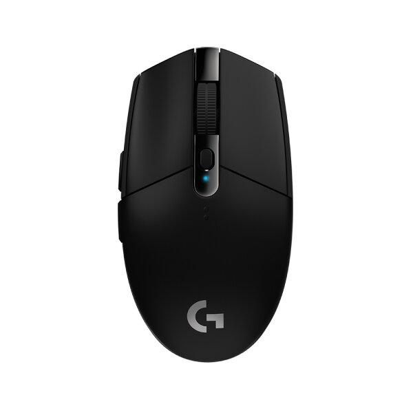 Logitech G G305, rechts, Optisch, RF Wireless + Bluetooth, 12000 DPI, 400 fps, Schwarz