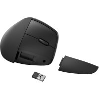 HP 920 Ergonomische Wireless-Maus, rechts, Vertikale Ausführung, Bluetooth + USB Type-A, 4000 DPI, Schwarz