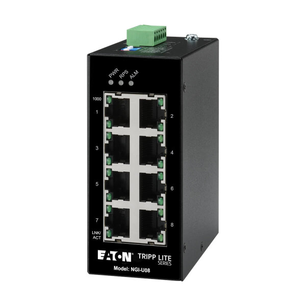 Tripp NGI-U08, Unmanaged, Gigabit Ethernet (10/100/1000), Vollduplex