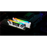 Kingston FURY 64GB 6000MT/s DDR5 CL32 DIMM (2er-Kit) Renegade RGB White XMP, 64 GB, 2 x 32 GB, DDR5, 288-pin DIMM