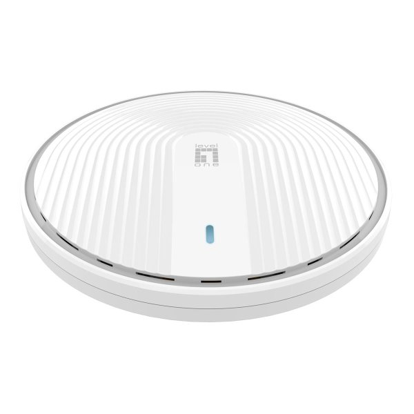 LevelOne AX1800 Dual-Band Wi-Fi 6 PoE Wireless Access Point, 1800 Mbit/s, 574 Mbit/s, 1201 Mbit/s, 2.412 - 2.484, 5.18G -5.825, IEEE 802.11a, IEEE 802.11ac, IEEE 802.11ax, IEEE 802.11b, IEEE 802.11g, IEEE 802.11n, IEEE 802.3,..., 165 Kanäle