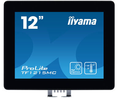 Iiyama TF1215MC-B1, 25 ms, Schwarz, 30,7 cm (12.1"), 435 mm, 165 mm, 355 mm