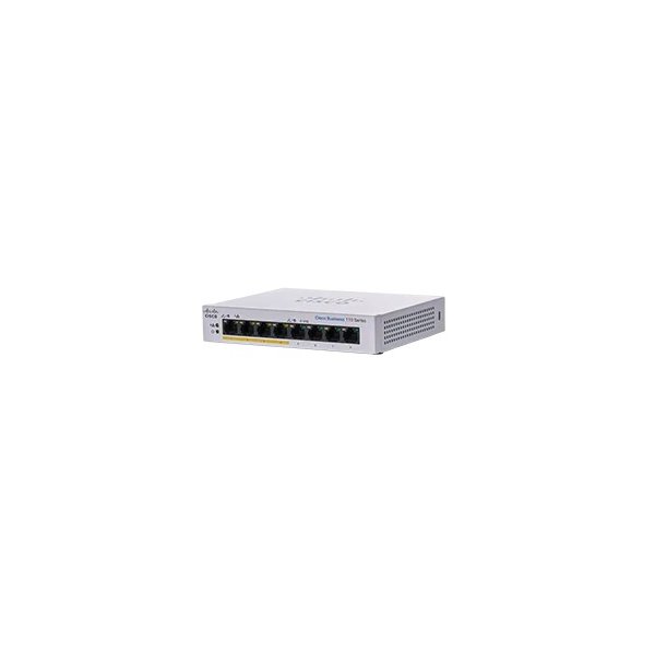 Cisco CBS110-8PP-D, Unmanaged, L2, Gigabit Ethernet (10/100/1000), Vollduplex, Power over Ethernet (PoE)